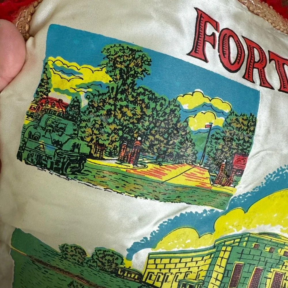 World War II WW2 Fort‎ Knox Kentucky MOTHER poem Satin Souvenir Throw Pillow